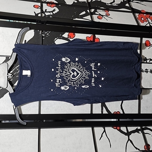 May Only Love Cross Your‎ Path Tank Top Size Small - Picture 1 of 5